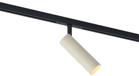 Nowoczesny reflektor beżowy z czarnym do systemu szynowego 1-fazowego GU10 35mm - Slimline Uzzy Nowoczesny Oswietlenie wewnetrzne