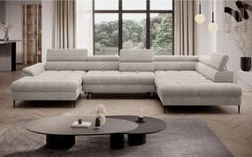 Narożnik EMPOLI XL w układzie U Lewostronny z funkcją spania Lewostronny w ktaninie AUSTIN 20 WERSAL