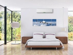 Obraz - Samolot w chmurach (170x50 cm)