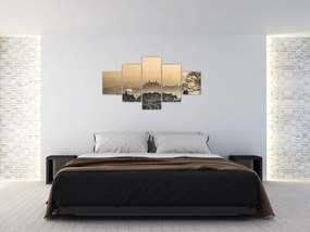 Obraz - Miasto pod mgłą (125x70 cm)