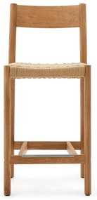 Hoker z litego drewna dębowego w naturalnym kolorze (wysokość siedziska 65 cm) Yalia – Kave Home