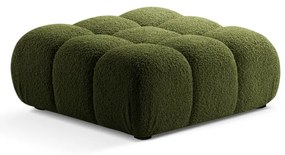 Zielony podnóżek modułowy z materiału bouclé Bellis – Micadoni Home
