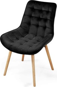 Zestaw krzeseł do jadalni, czarny, 2 szt