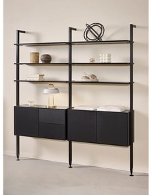 Czarny regał w dekorze dębu 98x210 cm Edge by Hammel – Hammel Furniture