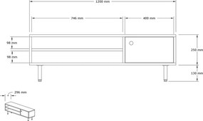 Stolik pod telewizor Avila Sapphire Oak