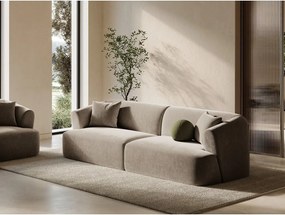 Jasnobrązowa aksamitna sofa 255 cm Campi – Cosmopolitan Design