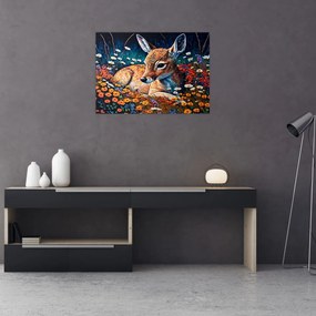 Obraz - Malowany jeleń (70x50 cm)