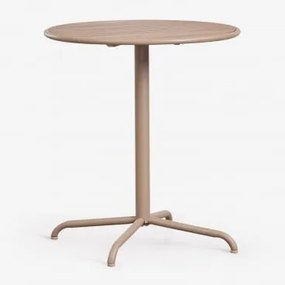 Okrągły Stół Ogrodowy Ø65 Cm Ze Stali I Drewna Akacjowego Tilda Moka Brown - Sklum