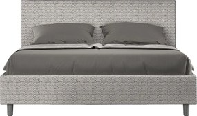 Łóżko bez stelaża tapicerowane 160x190 tkaniny Aragona 1 Biały Adele