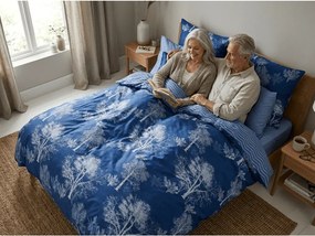 PrzytulneMieszkanie.pl PrzytulneMieszkanie.pl Bawełniana pościel CALMYRA niebieska Rozmiar pościeli: 70 x 90 cm | 140 x 200 cm