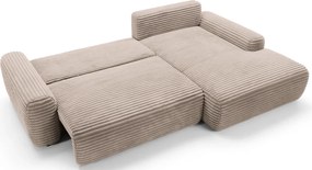 Sztruksowy narożnik rozkładany cappuccino E4-G38