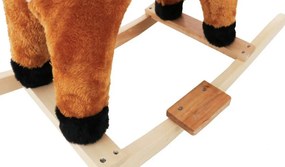 Konik Rudy Koń na biegunach rży + ruchomy ogon i pysk bujak