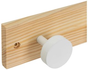 Wieszak ścienny z litego drewna sosnowego w biało-naturalnym kolorze 40 cm Anillos – Casa Selección