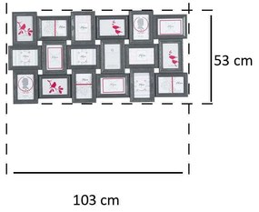 Ramka na 18 zdjęć ROMANCE, multirama 53x103x2 cm