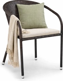 Brązowe rattanowe krzesło ogrodowe G8-P48