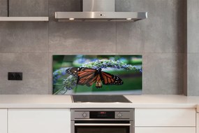 Panel Szklany Motyl Spijający Nektar