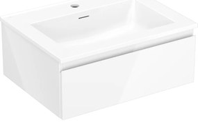 Mexen Orio szafka łazienkowa 60 cm z umywalką Otis, 1 szuflada, biała połysk - 91A10-06023-1-BF00-W18M00