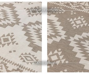 Brązowo-kremowy dywan odpowiedni na zewnątrz 160x230 cm Gemini – Elle Decoration