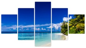 Obraz tropikalnej plaży (125x70 cm)