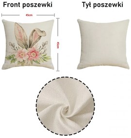 Lniana poszewka na poduszkę TRISPRING 45x45 cm, kremowy.