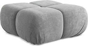 Pufa - z tkaniny szenilowej - szary - LOKUA