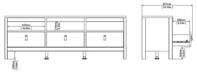 Czarna szafka pod TV 151x54 cm Madrid – Tvilum