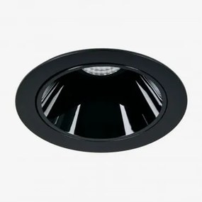 Downlight Led Wpuszczany Z Okrągłą Ramką Ø7 Cm Do Użytku Zewnętrznego, Wykonany Z Aluminium Luisiana Biała Ciepła 2700 K & Czarna & 6 W & 23º - Sklum