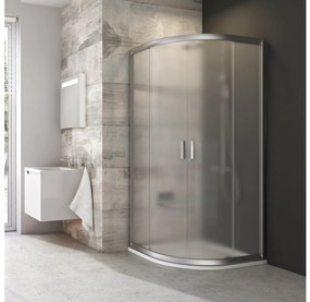 Ravak 3B240U00ZG - Kabina prysznicowa czteroczęściowa półokrągła BLIX 80x80 cm satynowa