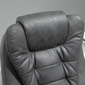 Vinsetto Fotel biurowy ergonomiczny z funkcją masażu masażer szary 65x160x104 cm | Aosom PL