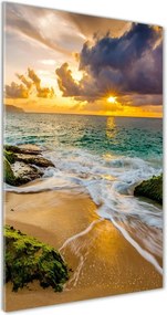 Foto obraz akryl pionowy Zachód słońca morze