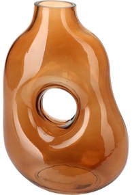 Wazon łezka do suchych traw, ciemne szkło, 25 cm