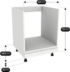 Zestaw Mebli Kuchennych MODERN 200 cm Biały Połysk Nowoczesny