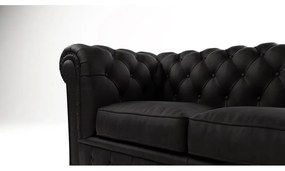 Czarna aksamitna sofa 184 cm Cambridge – Ropez