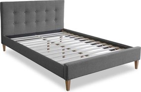 Tapicerowane łóżko 180x200 cm szare