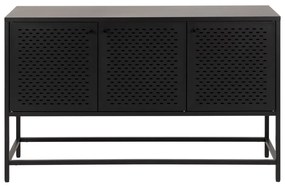 Czarna metalowa niska komoda 125x75 cm Newcastle – Actona