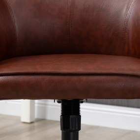 Vinsetto Krzesło biurowe ergonomiczne obrotowe z regulacją wysokości brązowe 58,5x62x91cm | Aosom PL