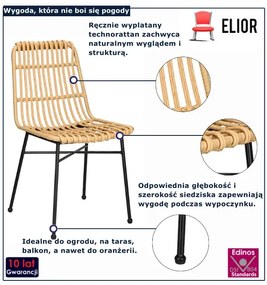 Stylowe krzesło rattanowe N2-F61