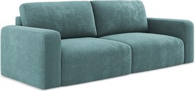 Kanapa 3-osobowa z funkcją spania - z tkaniny szenilowej - jeans - KONA