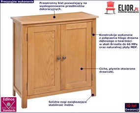 Brązowa drewniana szafka - Dekalo