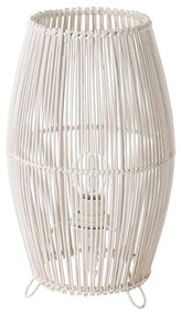 Biała bambusowa lampa stołowa (wys. 29 cm) – Casa Selección