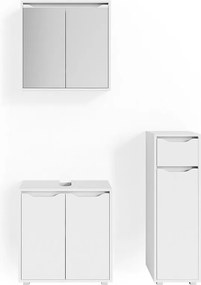 Zestaw mebli łazienkowych biały 60x30x62 ruben
