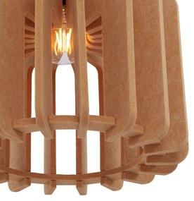 Retro Lampa Wisząca Czarna z Pomarańczowym Wnętrzem 3-punktowa - Felt Retro Oswietlenie wewnetrzne