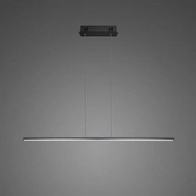 Szeroka lampa LED czarna do jadalni Linea No.1 100 cm 16W