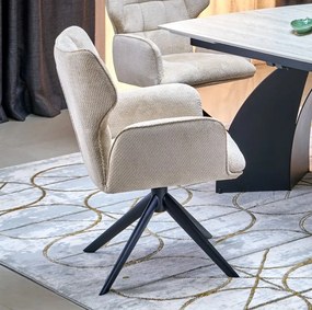 Obrotowe krzesło do jadalni z podłokietnikami K601 Halmar