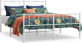 Białe metalowe łóżko rustykalne 120x200 cm N8-B43