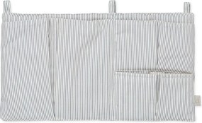 Jasnoniebieski organizer kieszonkowy na łóżeczko z bawełny organicznej 42 cm Classic Stripes Blue – Cam Cam Copenhagen