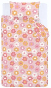 Różowa pościel dziecięca dwuosobowa 200x200 cm Retro Daisy – Catherine Lansfield