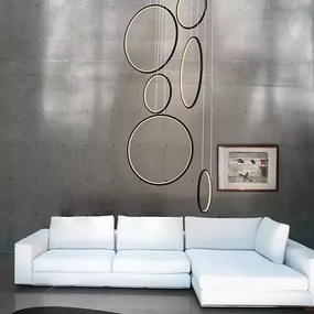 Designerska lampa wisząca Ledowe Okręgi No.8 In 90 cm