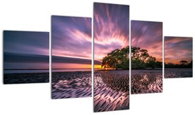 Obraz drzewa na plaży (125x70 cm)