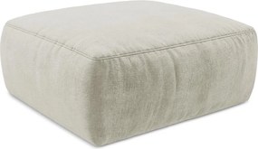 Beżowy podnóżek z tkaniny szenilowej Kuki – Makamii